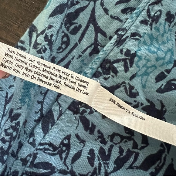 Soma Soft jersey halter maxi bra Dress bella stamp border blue Pocket Paisley XL - Picture 8 of 12